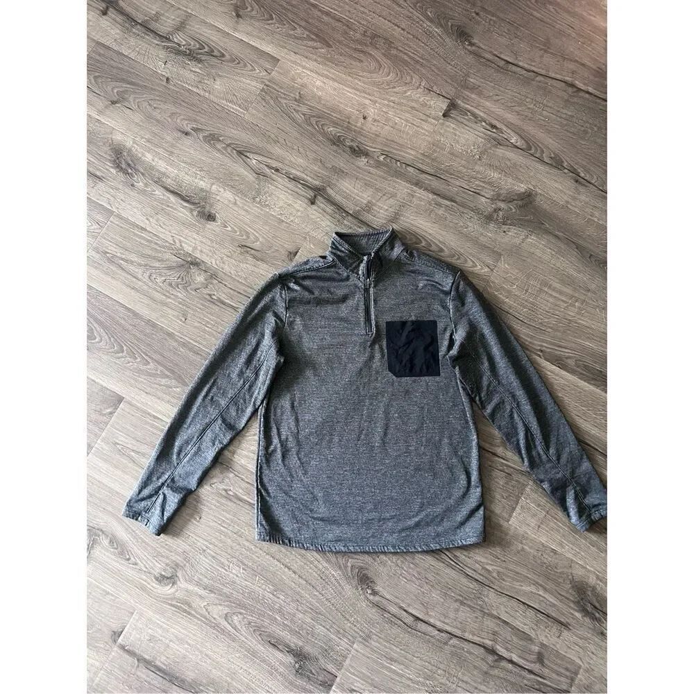 Mountain Hardwear Shirt Mens Large Blue 1/4 Zip Lightweight Pullover Outdoors